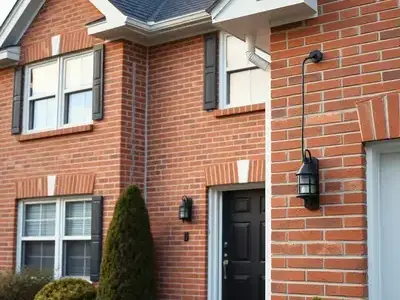 Painted brick exterior