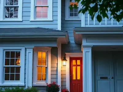 Painted exterior trim and doors