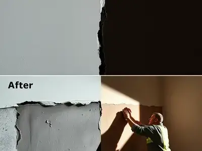 Water damage wall restoration