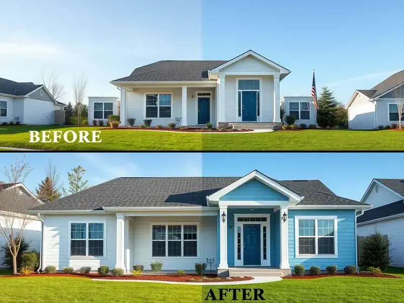 Residential exterior painting project